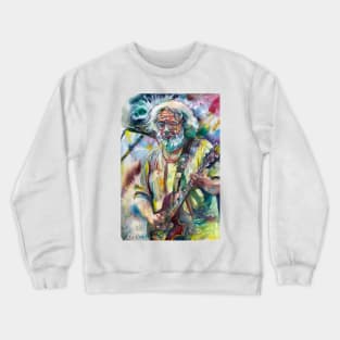 JERRY GARCIA - watercolor portrait Crewneck Sweatshirt